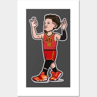 Trae Young Cartoon Style Posters and Art